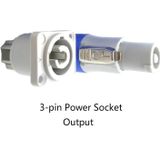 10 PCS Power Amplifier Audio Speaker Three-core Power Plug 3P LED Screen Power Audio Socket