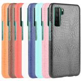 Voor Huawei P40 LITE 5G/Nova 7 SE Shockproof Crocodile Texture PC + PU Case(Lichtgroen)