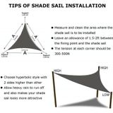 Triangle Outdoor Garden Sunshade Sail Waterproof Anti-UV Canopy  Size: 5m x 5m x 5m(Red)