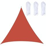 Triangle Outdoor Garden Sunshade Sail Waterproof Anti-UV Canopy  Size: 5m x 5m x 5m(Red)