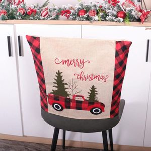 Christmas Decoration Seat Cover Linen Handicraft Household Seat Cover  Specification: Plaid Car