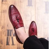 Men Comfortable Gentleman Business Fashion Pointed Dress Men Shoes  Size:42(Red)