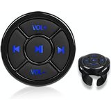 Car Mobile Phone Remote Control Bluetooth Wireless Multimedia Button Remote Control Music Playback Selfie  Colour: Black With Buckle