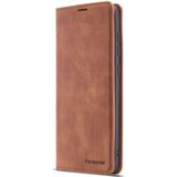 For Samsung Galaxy A21s Forwenw Dream Series Oil Edge Strong Magnetism Horizontal Flip Leather Case with Holder & Card Slots & Wallet & Photo Frame(Brown)