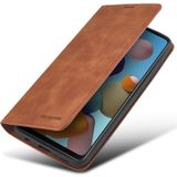 For Samsung Galaxy A21s Forwenw Dream Series Oil Edge Strong Magnetism Horizontal Flip Leather Case with Holder & Card Slots & Wallet & Photo Frame(Brown)