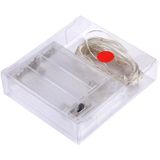 5m IP65 Waterproof Red Light Silver Wire String Light  50 LEDs SMD 0603 3 x AA Batteries Box Fairy Lamp Decorative Light  DC 5V