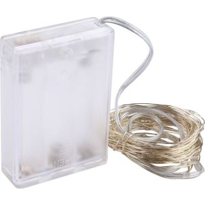 5m IP65 Waterproof Red Light Silver Wire String Light  50 LEDs SMD 0603 3 x AA Batteries Box Fairy Lamp Decorative Light  DC 5V