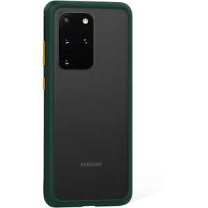 For Galaxy S20+ ROCK Guard Pro Series Shockproof TPU + PC Protective Case(Dark Green + Orange)