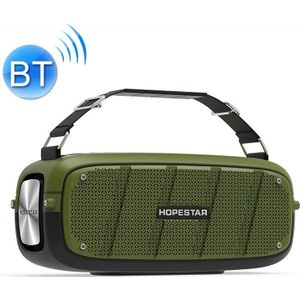 HOPESTAR A20 TWS Portable Outdoor Waterproof Subwoofer Bluetooth Speaker  Support Power Bank & Hands-free Call & U Disk & TF Card & 3.5mm AUX(Green)