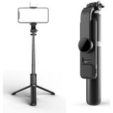 Q02S Fill Light Bluetooth Selfie Stick Tripod Mobile Phone Holder(Black)