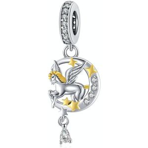S925 Sterling Silver Pegasus Pendant DIY Bracelet Necklace Accessories
