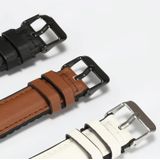 For Fitbit Versa 3 Leather + Silicone Replacement Strap Watchband(Black)