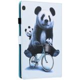 For Lenovo M10 FHD REL TB-X605FC / TB-X605LC Animal Pattern Horizontal Flip Leather Case with Holder & Card Slots & Photo Frame(Cycling Panda)