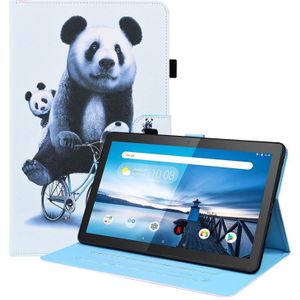 For Lenovo M10 FHD REL TB-X605FC / TB-X605LC Animal Pattern Horizontal Flip Leather Case with Holder & Card Slots & Photo Frame(Cycling Panda)
