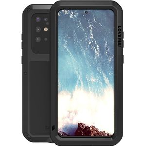 For Galaxy S20 Plus LOVE MEI Metal Shockproof Waterproof Dustproof Protective Case(Black)
