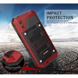 Waterproof Dustproof Shockproof Zinc Alloy + Silicone Case for iPhone XS Max (Red)