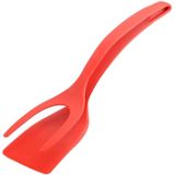 2 PCS 2 in 1 Silicone Omelette Toast Spatula Spoon(Red)