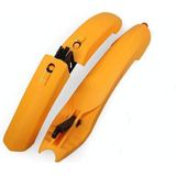 Bicycle Fender With LED Taillights Mountain Bike Fender Quick Release 26 Inch Riding Accessories(Orange)