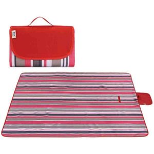 Portable Outdoor Widen Camping Mat Waterproof Oxford Cloth Foldable Lawn Moisture-proof Mat  Size: 145*80cm  Random Color and Style Delivery