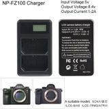 Dual Channel Digital LCD Display Battery Charger with USB Port for Sony NP-FZ100 Battery  Compatible with Sony A9 (ILCE-9)