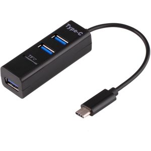 2 in 1 USB 3.1 USB-C / Type-C to USB 2.0 COMBO 3 Ports HUB + TF Card Reader(Black)