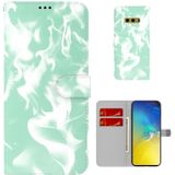 For Samsung Galaxy S10e Cloud Fog Pattern Horizontal Flip Leather Case with Holder & Card Slot & Wallet(Mint Green)