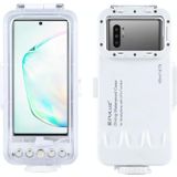 PULUZ 45m/147ft Waterproof Diving Housing Photo Video Taking Underwater Cover Case for Galaxy  Huawei  Xiaomi  Google Android Smartphones with OTG Function (White)