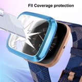 ENKAY Hat-prince Full Coverage Electroplate TPU Case for Fitbit Versa 2(Blue)
