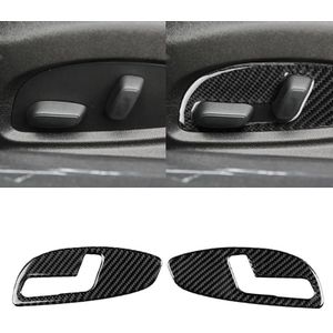 2 PCS Car Carbon Fiber Seat Adjustment Panel Decorative Sticker for Chevrolet Camaro 2017-2019