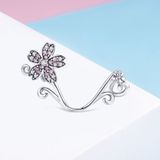 S925 Sterling Silver Beautiful Flowers DIY Bracelet Accessories  Color:Silver