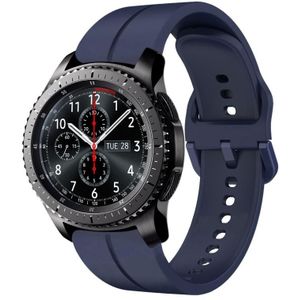 Voor Samsung Gear S3 Frontier 22 mm lus siliconen horlogeband