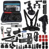 PULUZ 43 in 1 Accessories Total Ultimate Combo Kits for DJI Osmo Pocket with EVA Case (Chest Strap + Wrist Strap + Suction Cup Mount + 3-Way Pivot Arms + J-Hook Buckle + Grip Tripod Mount + Surface Mounts + Bracket Frame + Screen Film + Silicone Case