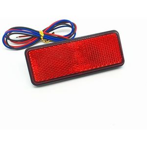 2 PCS Motorcycle Car Trailer DC 12-15V 24-LED Indicator Lamp Reflector Rectangle Marker Tail Light  Light Color: Red (Steady + Flash Lighting)(Red)