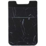 Marble Pattern Road Stretch Phone Back Plastic Card Holder Sticky Phone Clip(Black)