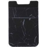 Marble Pattern Road Stretch Phone Back Plastic Card Holder Sticky Phone Clip(Black)