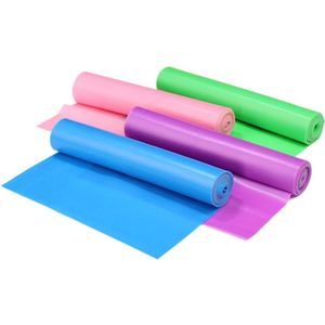 Fitness Equipment Elastic Exercise Resistance Bands Workout Pull Stretch Band Sports Gym Yoga Tools Size:1.5m*15cm*0.35mm  Random Color Delivery