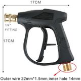 High Pressure Car Wash Foam Gun Soap Foamer Generator Water Sprayer Gun  Outer Wire: 22 x 1.5  Inner Hole: 14