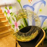 All-transparent Sequined Swimming Ring Diameter: 80cm (Gold)