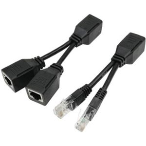 2 Sets RJ45 Network Signal Splitter Upoe Separation Cable  Style:U-03 2 Crystal Heads + 2 Female