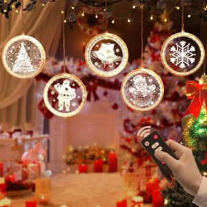 LED String Lights Christmas Decoration Lights Holiday Decoration Curtains USB Lights  Style: Remote Control