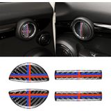 4 PCS Red Blue Color Car F Chassis Door Handle Carbon Fiber Decorative Sticker for BMW Mini Cooper Clubman Countryman F55 / F54 / F60