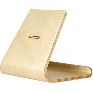 SamDi Artistic Wood Grain Walnut Desktop Holder Stand DOCK Cradle  For Xiaomi  iPhone  Samsung  HTC  LG  iPad and other Tablets(Brown)