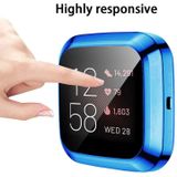 For Fitbit versa 2 Plating TPU All-inclusive Protective Shell(Blue)