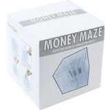 3D Puzzle Transparent Money Maze Bank Saving Coin Gift Box(White)