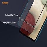 For Samsung Galaxy A12 2 PCS ENKAY Hat-Prince Anti-drop Full Glue Tempered Glass Full Screen Film Anti-fall Protector
