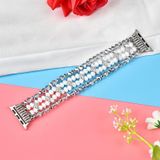 For Apple Watch 5 & 4 40mm / 3 & 2 & 1 38mm Pearl Crystal Watchband(Crystal Porcelain White)