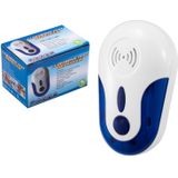 4W Electronic Ultrasonic Anti Mosquito Rat Mouse Cockroach Insect Pest Repeller  UK Plug  AC 90-250V(White + Blue)