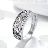 Fashion 925 Sterling Silver Daisy Flower Finger Rings for Women Wedding Engagement Jewelry  Ring Size:8