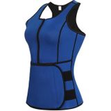Neoprene Corset Yoga Vest Sweat Suit Postpartum Belly Belt  Size:L(Blue)