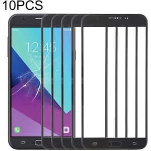 10 PCS Front Screen Outer Glass Lens for Samsung Galaxy J7 V / J727V / J727P(Black)